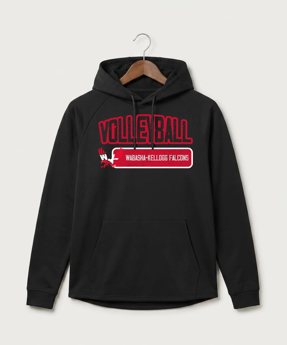 Wabasha Kellogg High School Volleyball (Girls) - Black Hoodie - Full Front