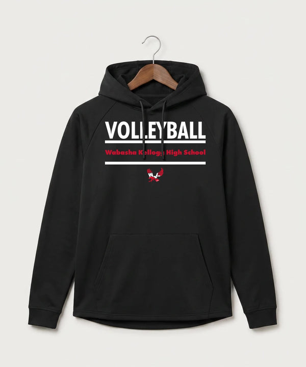 Wabasha Kellogg High School Volleyball (Girls) - Black Hoodie - Full Front
