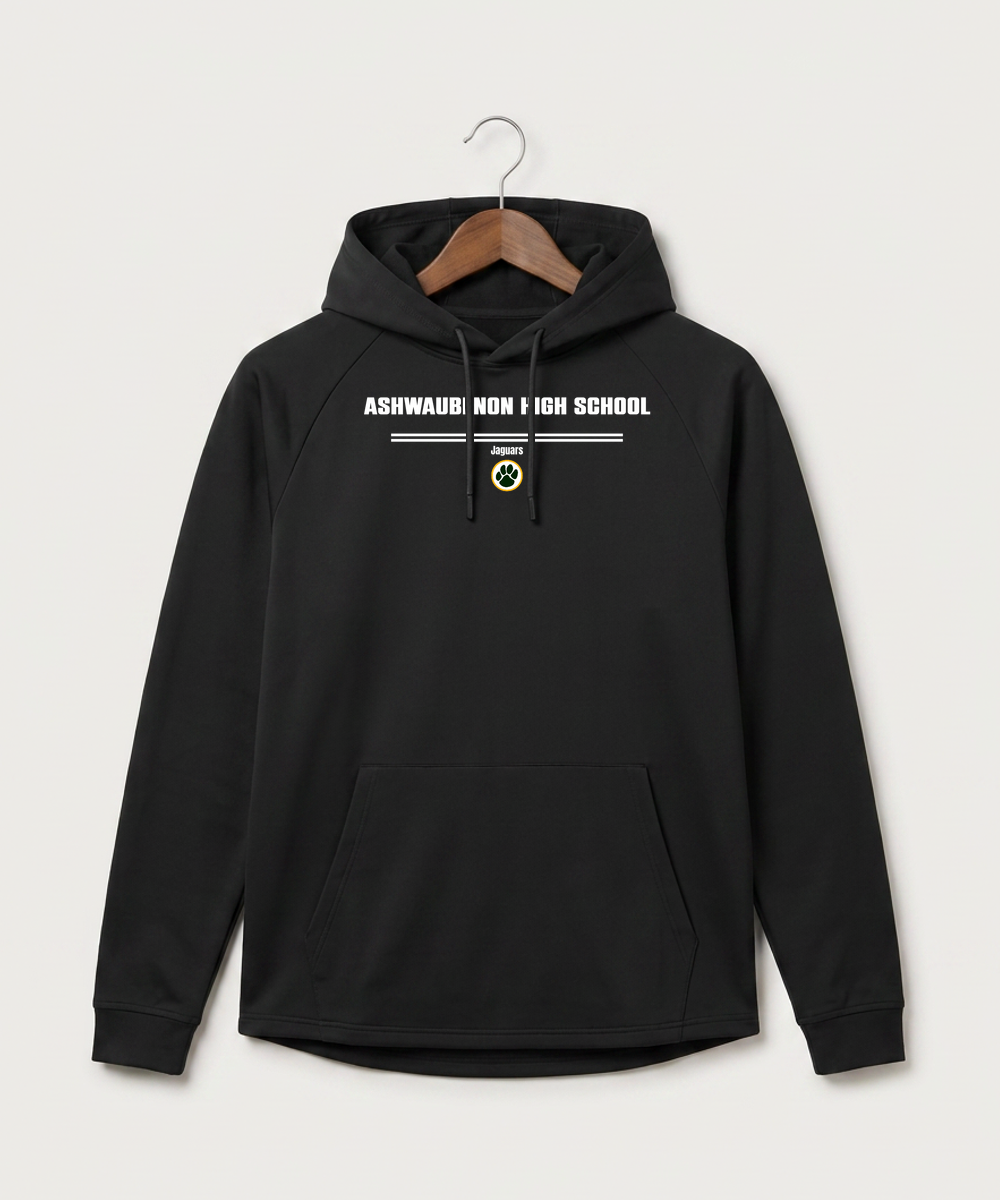 Ashwaubenon High School General (Sandbox) - Black Hoodie - Full Front