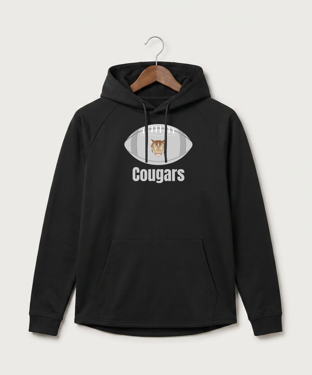 Ada Borup High School Football (Boys) - Black Hoodie - Full Front