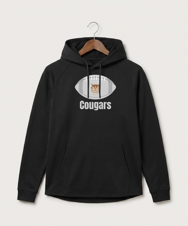 Ada Borup High School Football (Boys) - Black Hoodie - Full Front