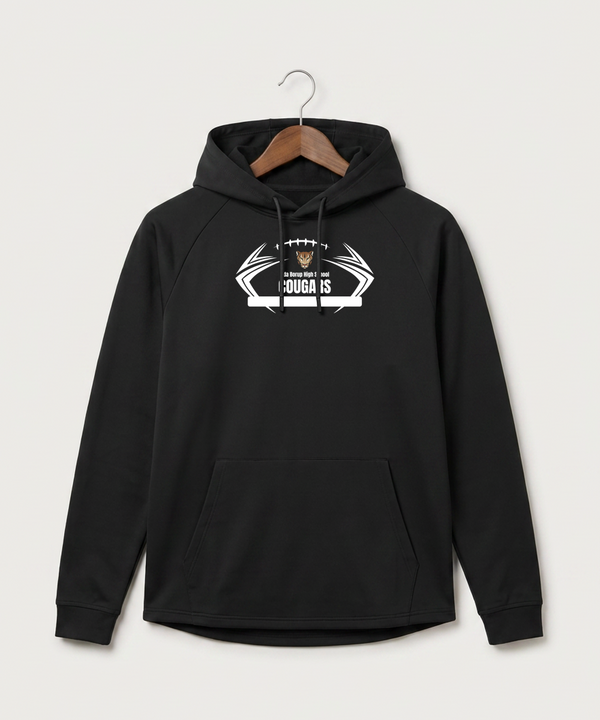 Ada Borup High School Football (Boys) - Black Hoodie - Full Front