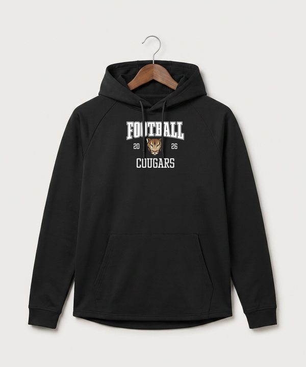 Ada Borup High School Football (Boys) - Black Hoodie - Full Front