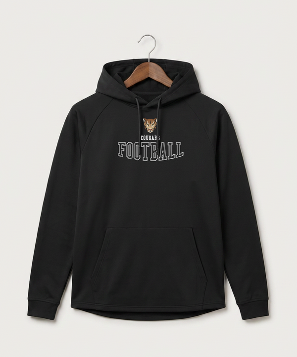 Ada Borup High School Football (Boys) - Black Hoodie - Full Front