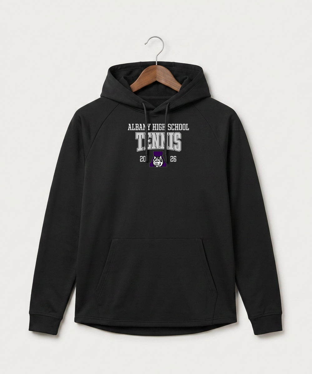 Albany High School Tennis (Boys) - Black Hoodie - Full Front