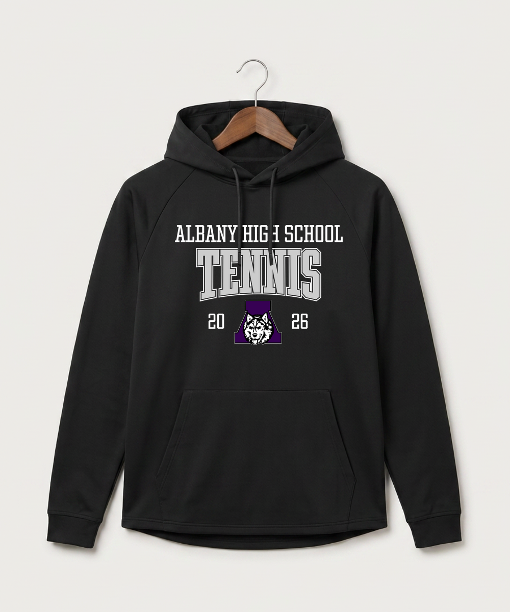 Albany High School Tennis (Boys) - Black Hoodie - Full Front