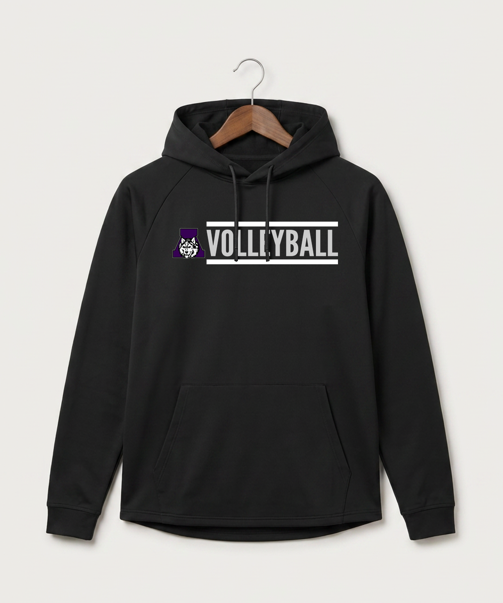 Albany High School Volleyball (Girls) - Black Hoodie - Full Front
