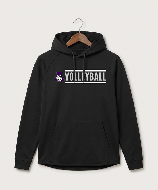 Albany High School Volleyball (Girls) - Black Hoodie - Full Front