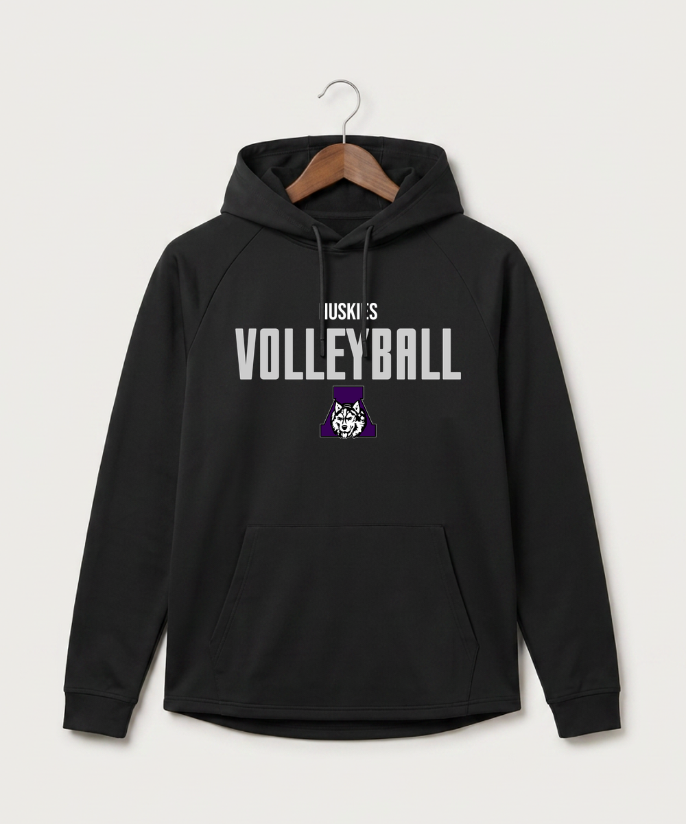 Albany High School Volleyball (Girls) - Black Hoodie - Full Front