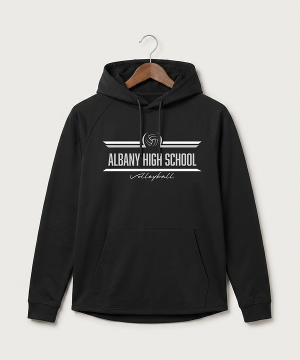 Albany High School Volleyball (Girls) - Black Hoodie - Full Front