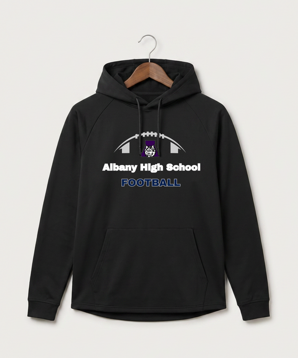 Albany High School Football (Boys) - Black Hoodie - Full Front