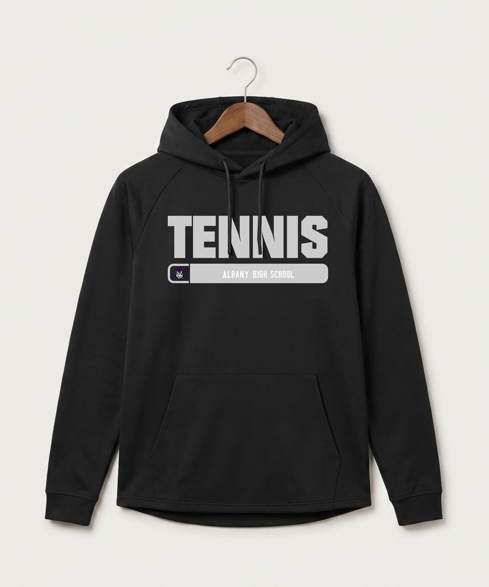 Albany High School Tennis (Boys) - Black Hoodie - Full Front