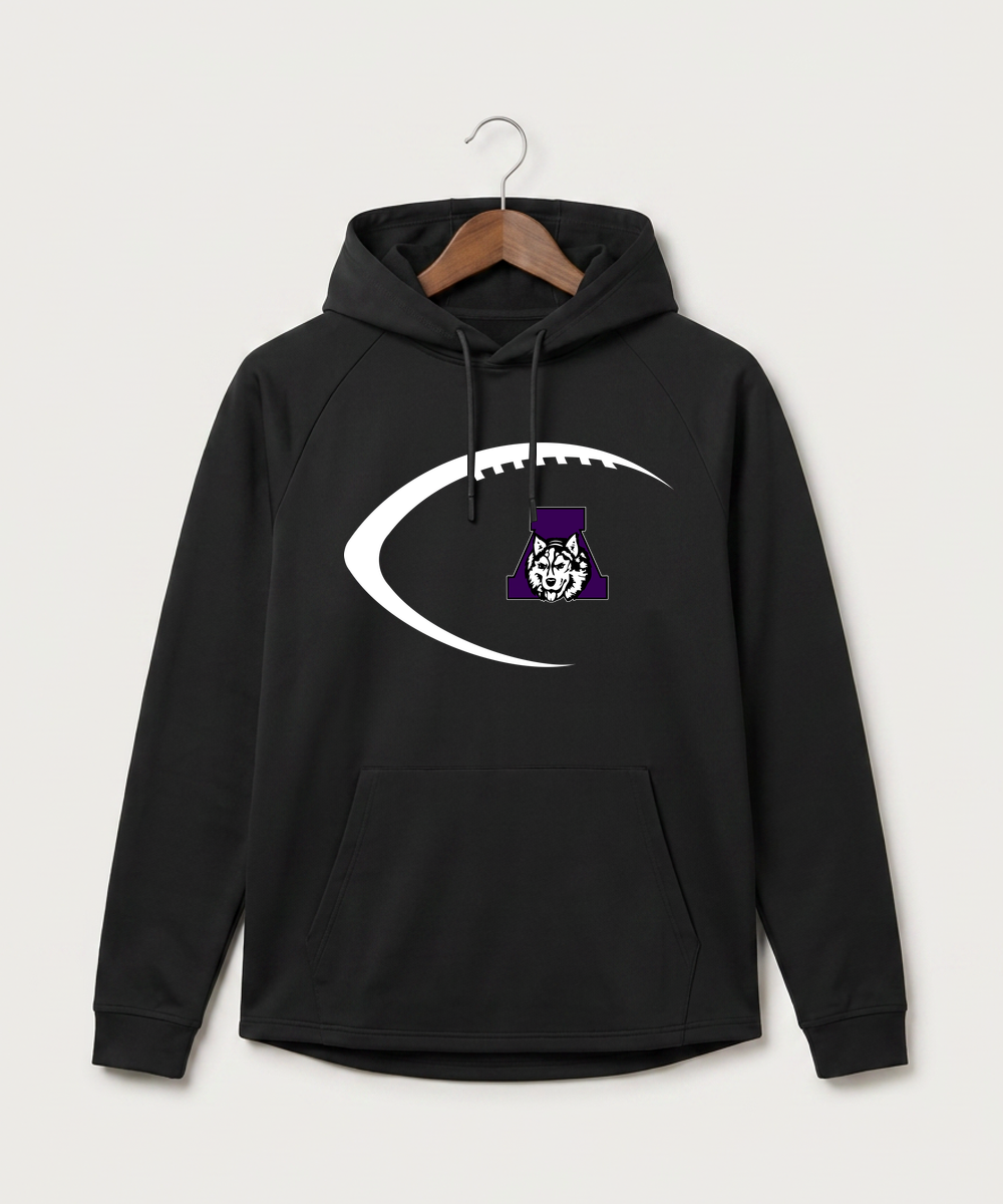 Albany High School Football (Boys) - Black Hoodie - Full Front