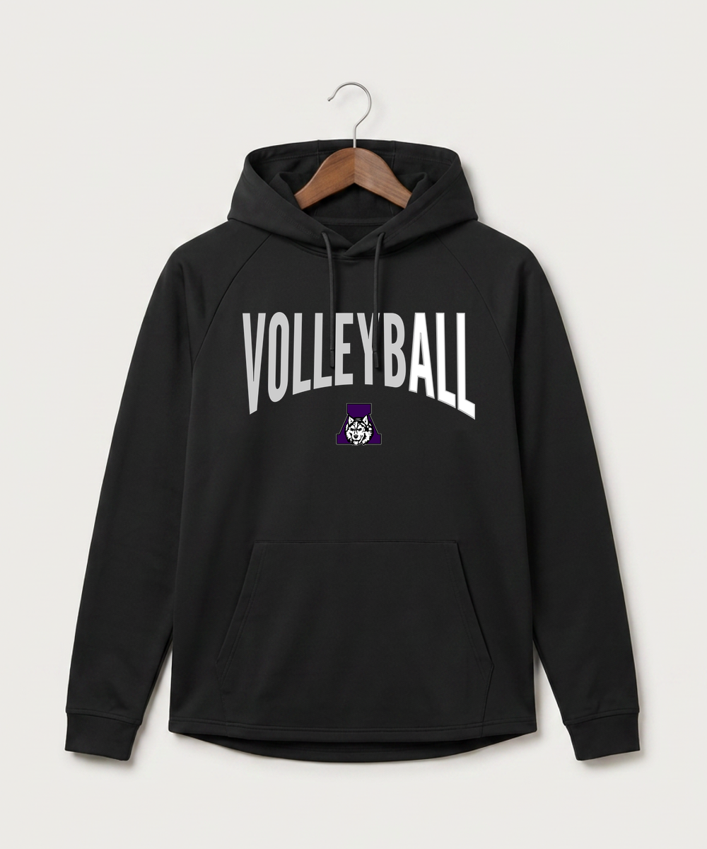 Albany High School Volleyball (Girls) - Black Hoodie - Full Front