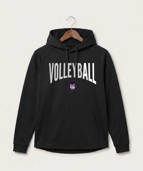 Albany High School Volleyball (Girls) - Black Hoodie - Full Front