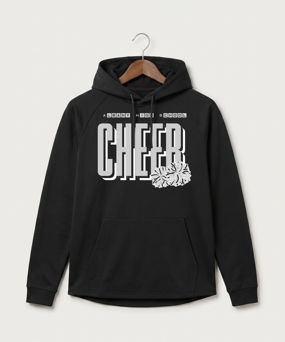 Albany High School Cheerleading - Black Hoodie - Full Front