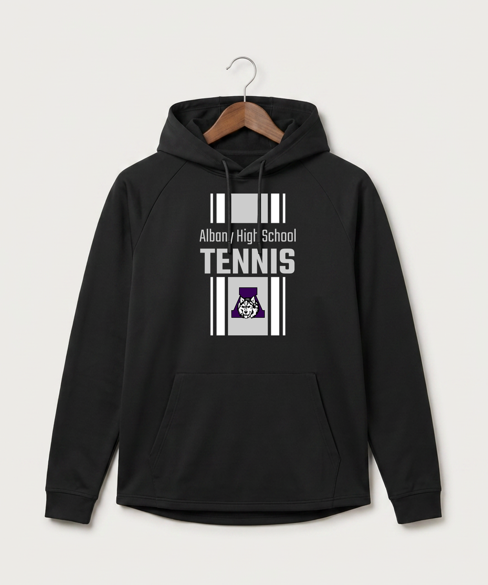 Albany High School Tennis (Boys) - Black Hoodie - Full Front