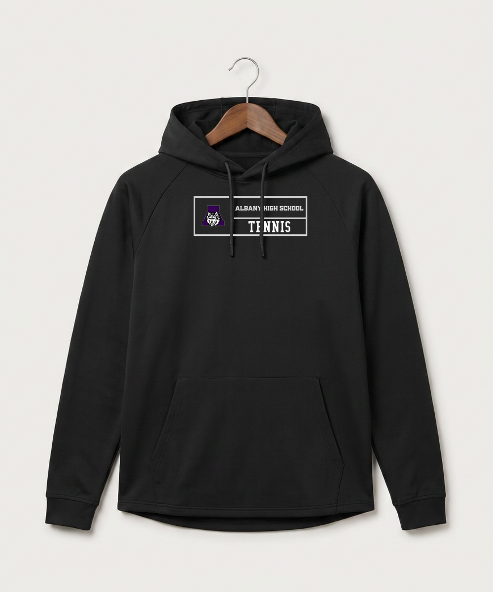 Albany High School Tennis (Boys) - Black Hoodie - Full Front