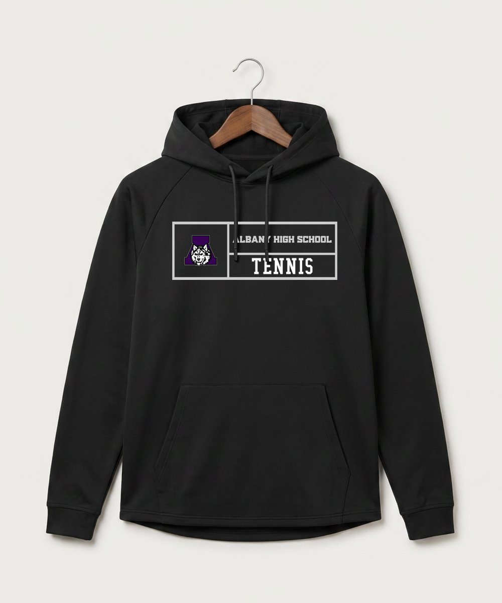 Albany High School Tennis (Boys) - Black Hoodie - Full Front
