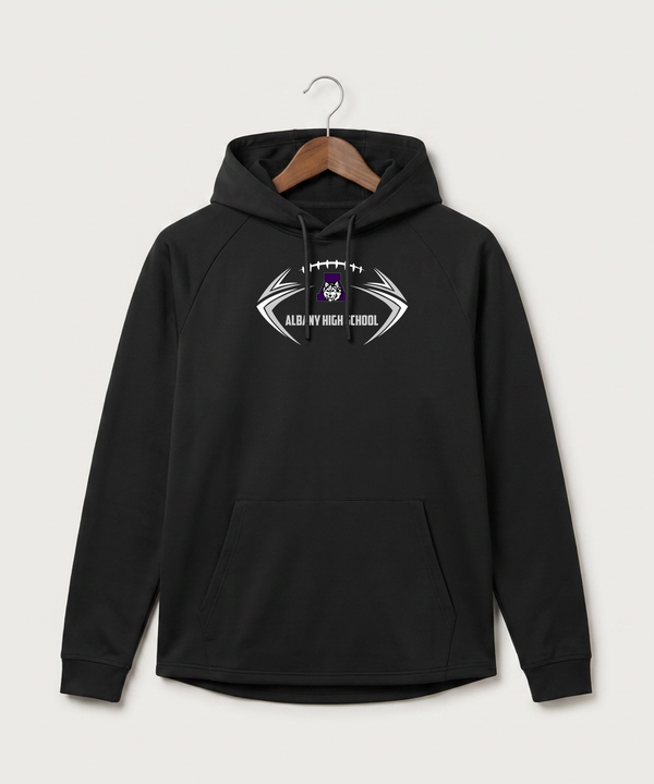 Albany High School Football (Boys) - Black Hoodie - Full Front