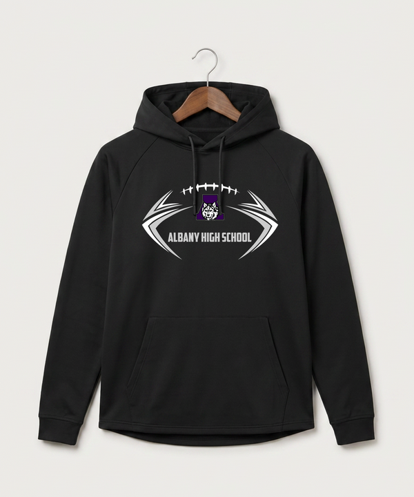 Albany High School Football (Boys) - Black Hoodie - Full Front