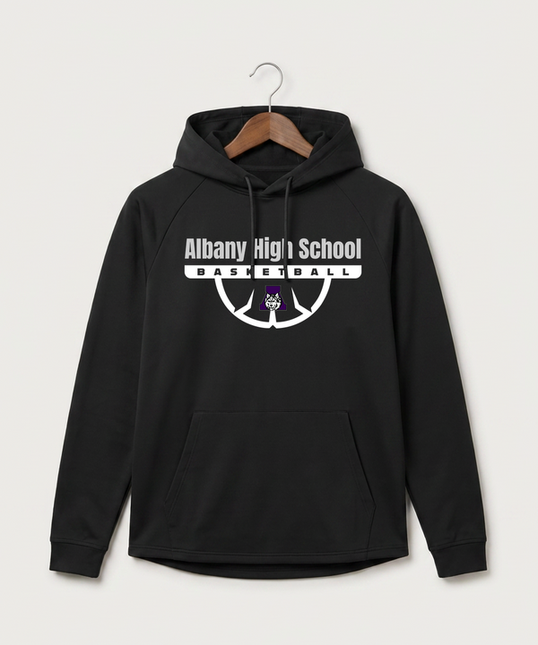 Albany High School Basketball (Boys) - Black Hoodie - Full Front