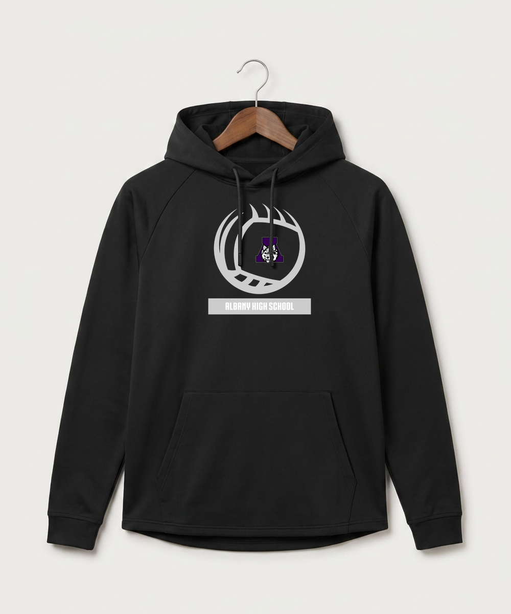 Albany High School Volleyball (Girls) - Black Hoodie - Full Front
