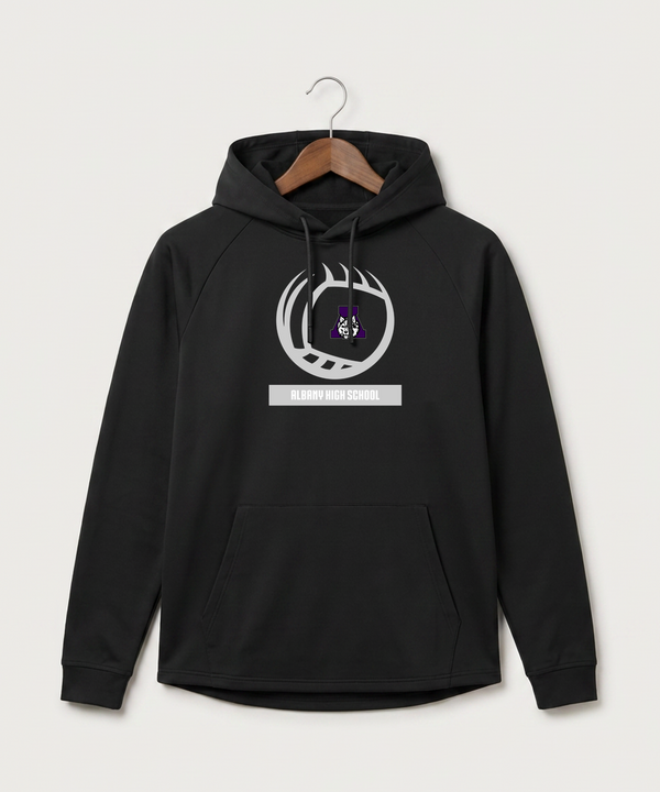 Albany High School Volleyball (Girls) - Black Hoodie - Full Front