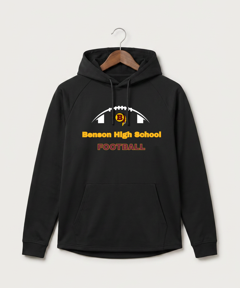 Benson High School Football (Boys) - Black Hoodie - Full Front