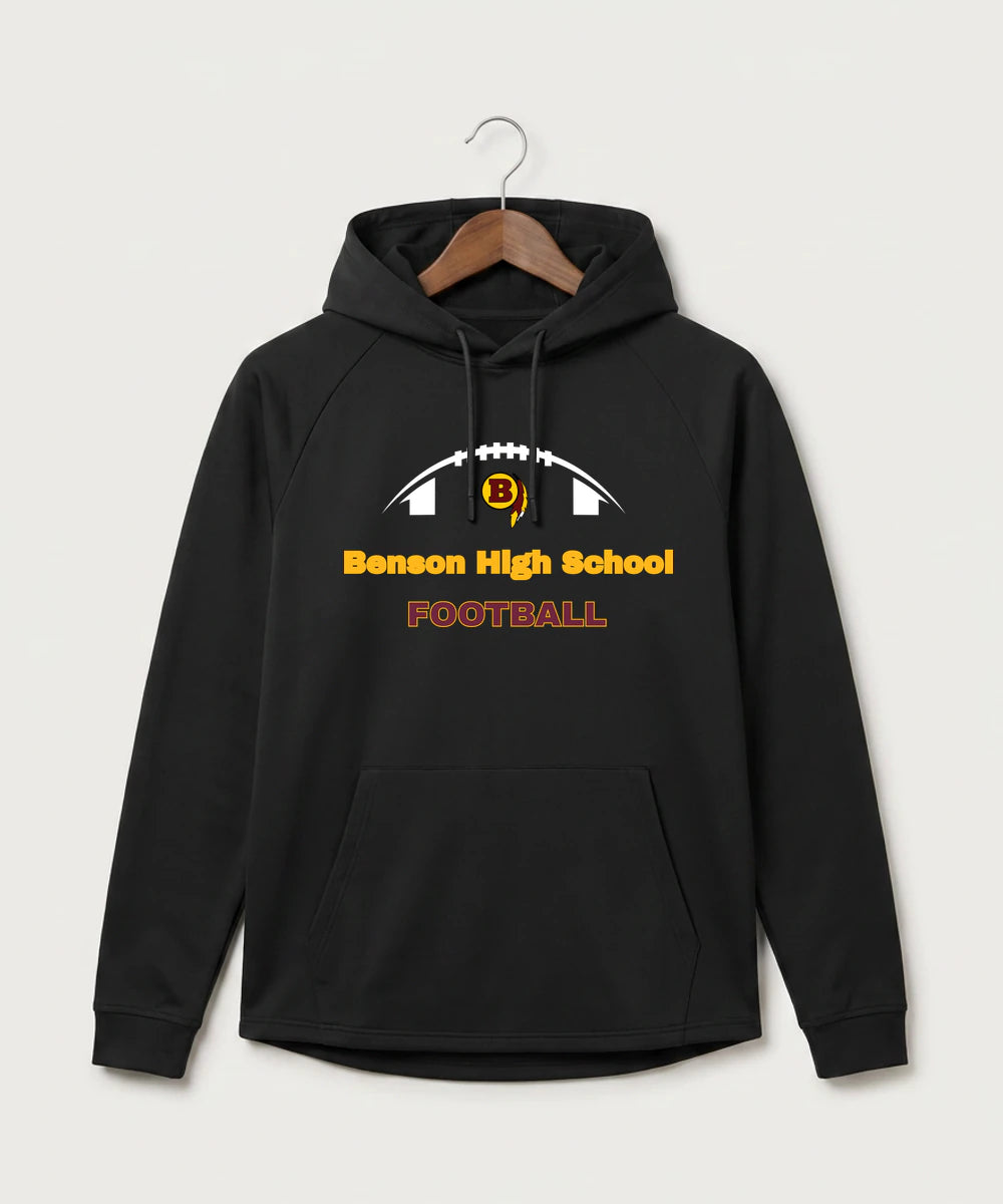 Benson High School Football (Boys) - Black Hoodie - Full Front