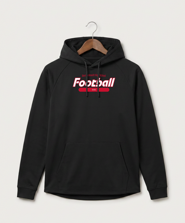 Bertha Hewitt High School Football (Boys) - Black Hoodie - Full Front
