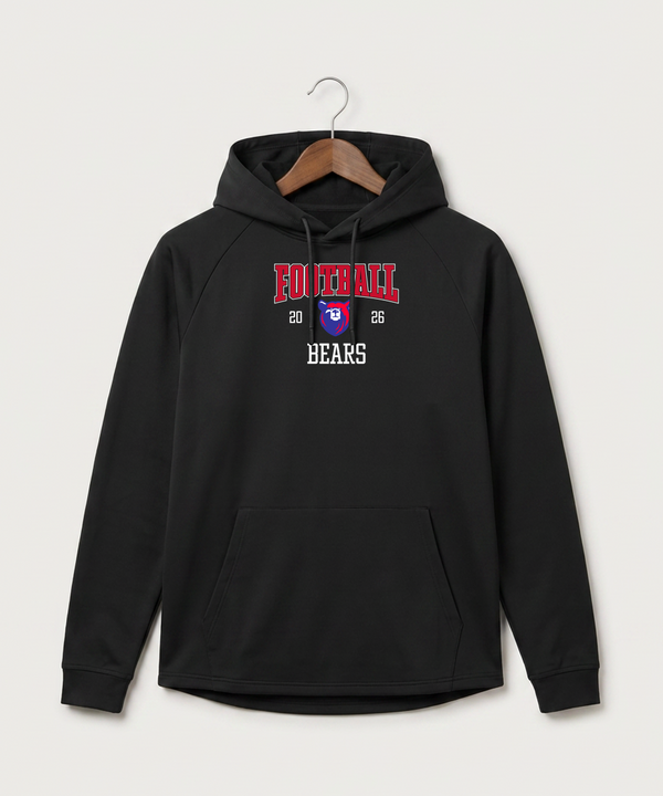 Bertha Hewitt High School Football (Boys) - Black Hoodie - Full Front