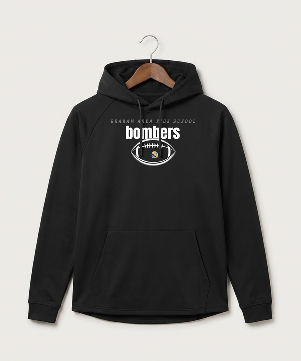 Braham Area High School Football (Boys) - Black Hoodie - Full Front