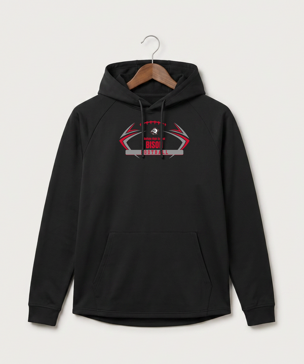 Buffalo High School Football (Boys) - Black Hoodie - Full Front