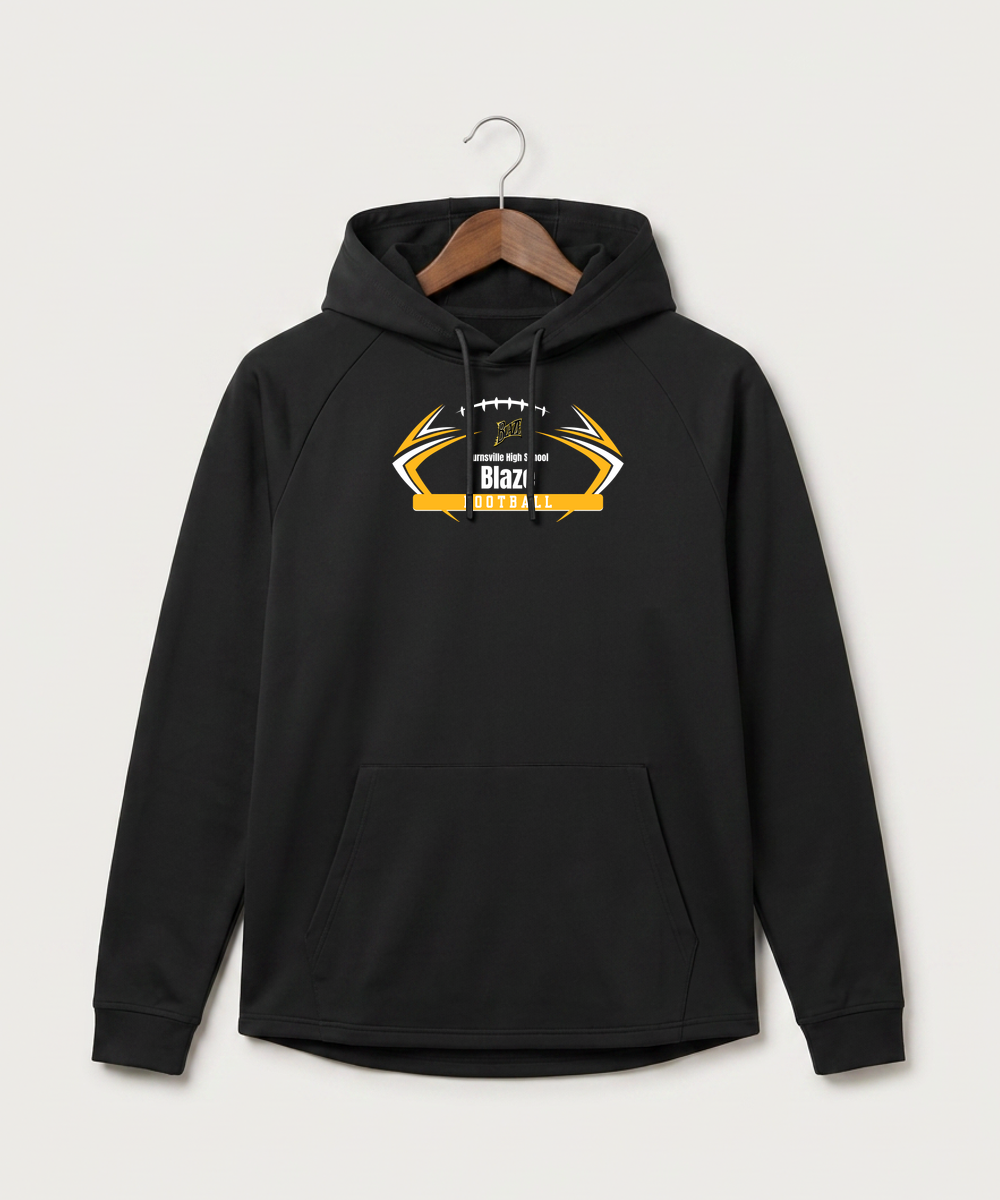 Burnsville High School Football (Boys) - Black Hoodie - Full Front