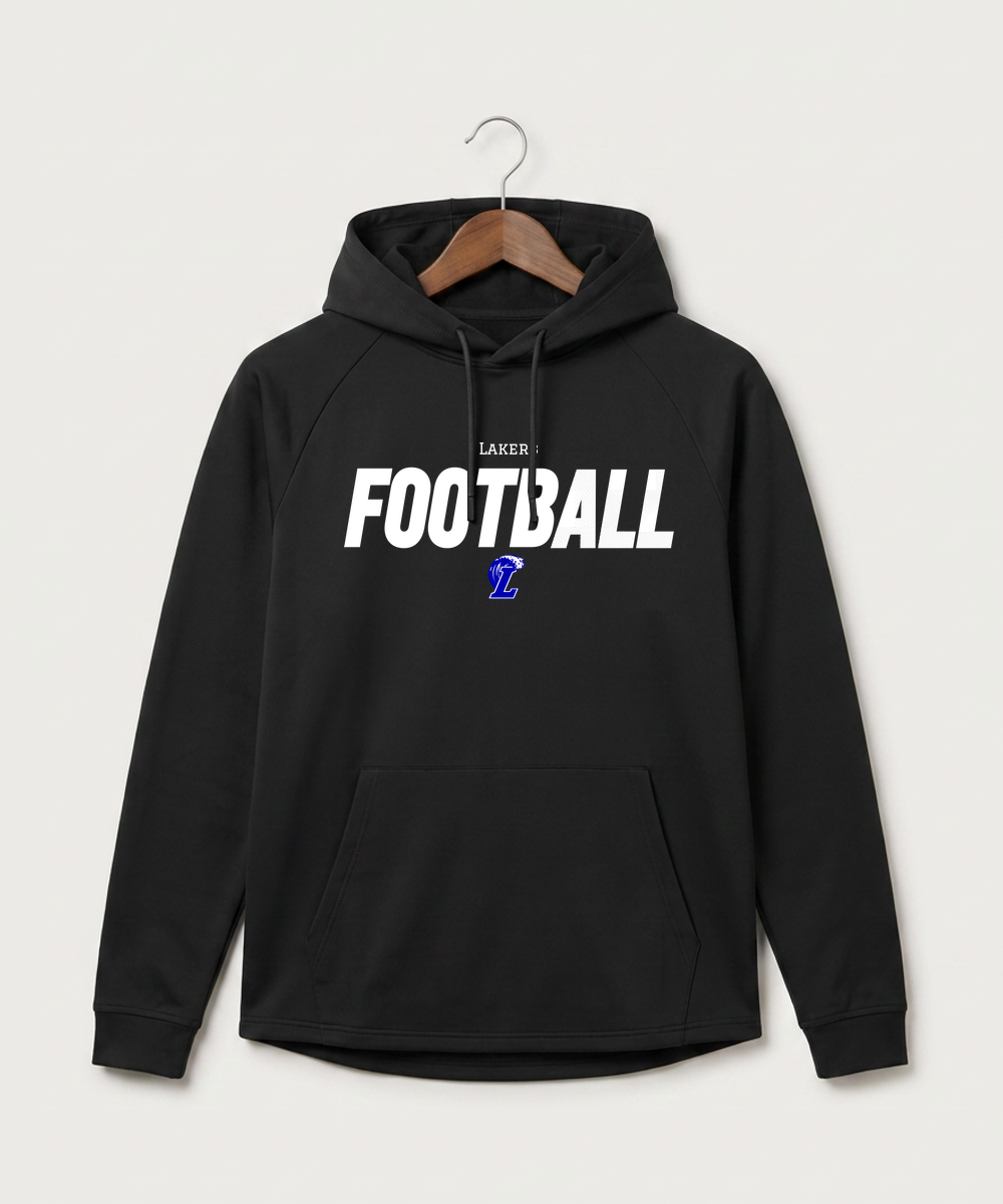 Lakeview High School Football (Boys) - Black Hoodie - Full Front