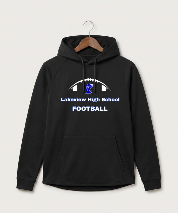 Lakeview High School Football (Boys) - Black Hoodie - Full Front