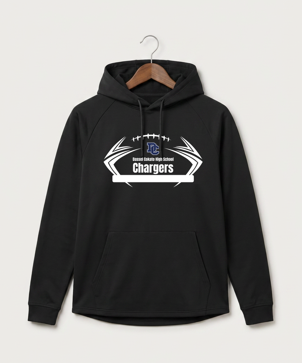 Dassel Cokato High School Football (Boys) - Black Hoodie - Full Front