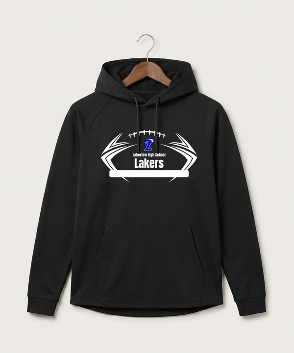 Lakeview High School Football (Boys) - Black Hoodie - Full Front