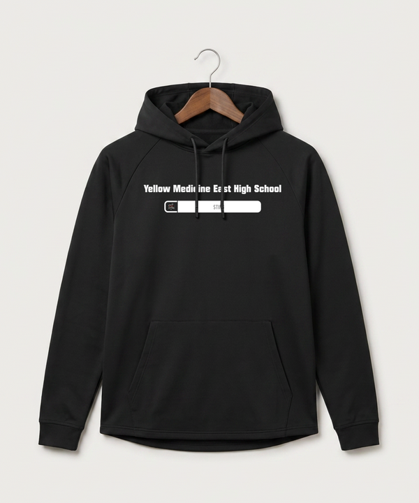 Yellow Medicine East High School Athletics - Black Hoodie - Full Front