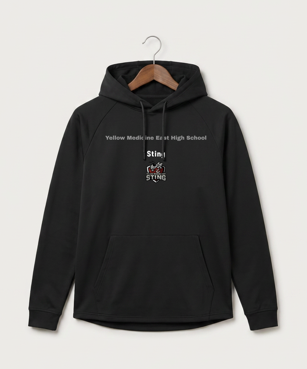 Yellow Medicine East High School Athletics - Black Hoodie - Full Front