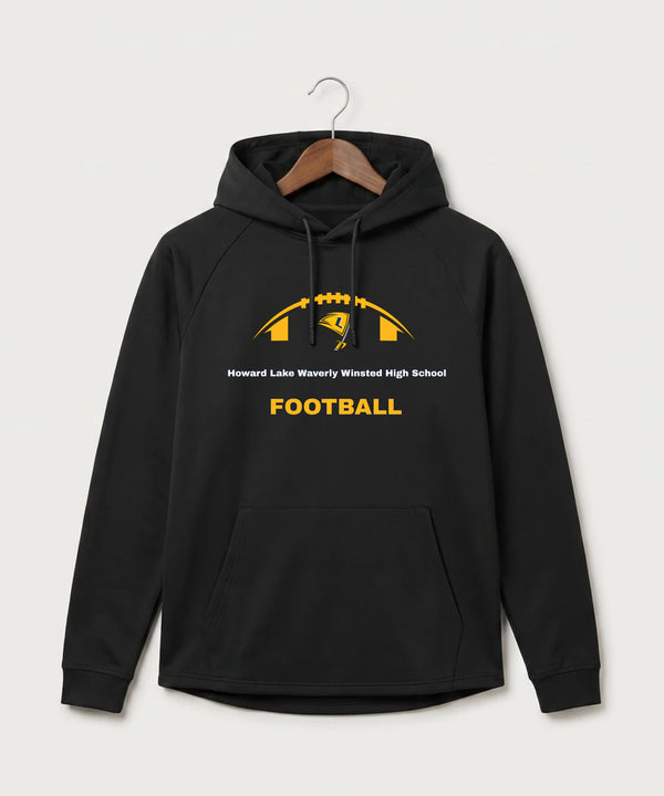 Howard Lake Waverly Winsted High School Football (Boys) - Black Hoodie - Full Front