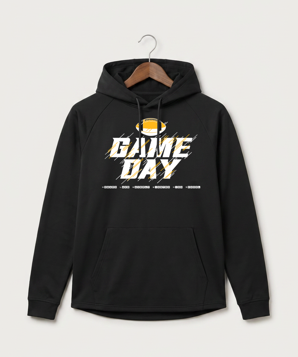 Howard Lake Waverly Winsted High School Football (Boys) - Black Hoodie - Full Front