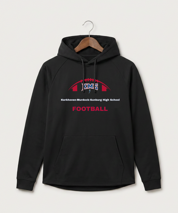 Kerkhoven-Murdock-Sunburg High School Football (Boys) - Black Hoodie - Full Front