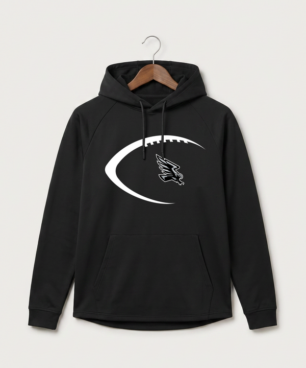 Red Rock Central High School Football (Boys) - Black Hoodie - Full Front