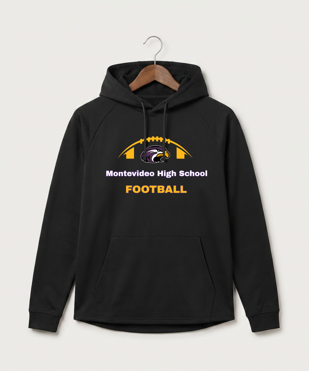 Montevideo High School Football (Boys) - Black Hoodie - Full Front