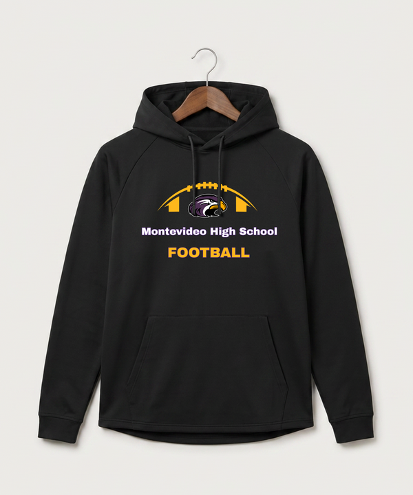 Montevideo High School Football (Boys) - Black Hoodie - Full Front