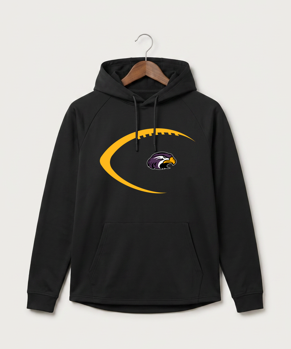 Montevideo High School Football (Boys) - Black Hoodie - Full Front