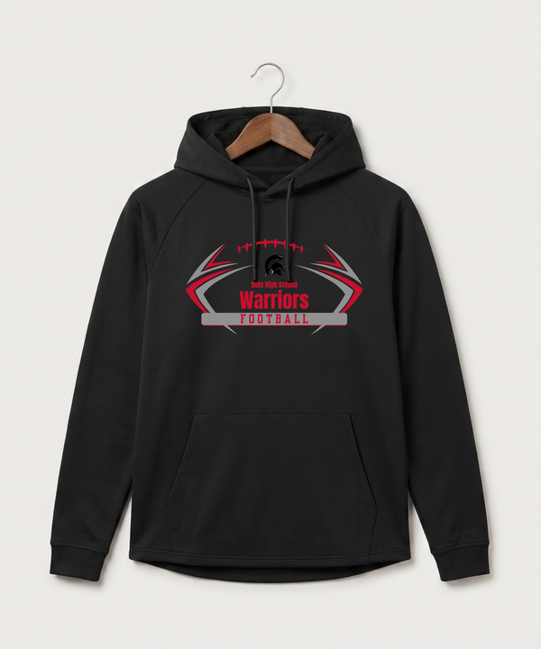 Bold High School Football (Boys) - Black Hoodie - Full Front