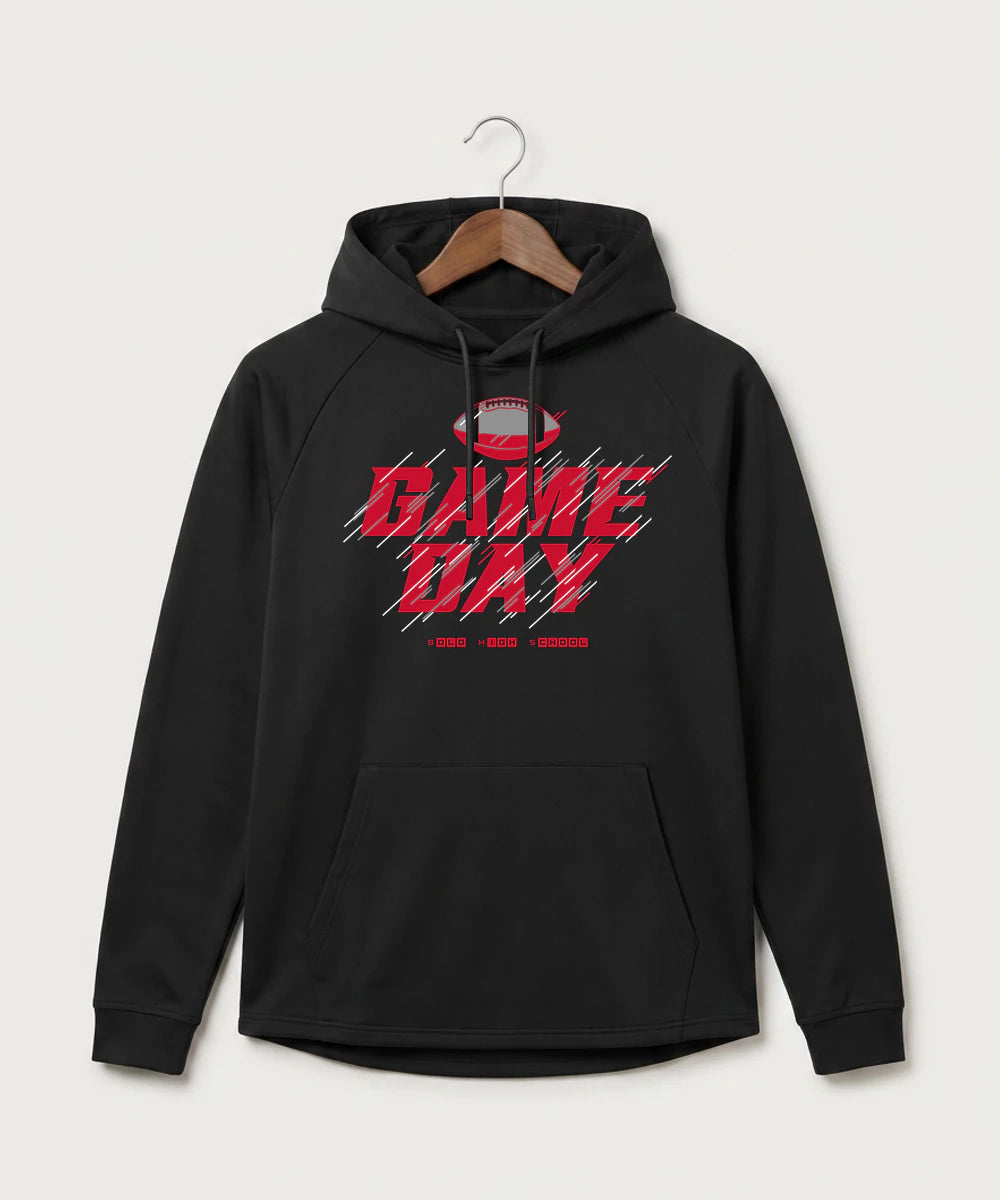 Bold High School Football (Boys) - Black Hoodie - Full Front